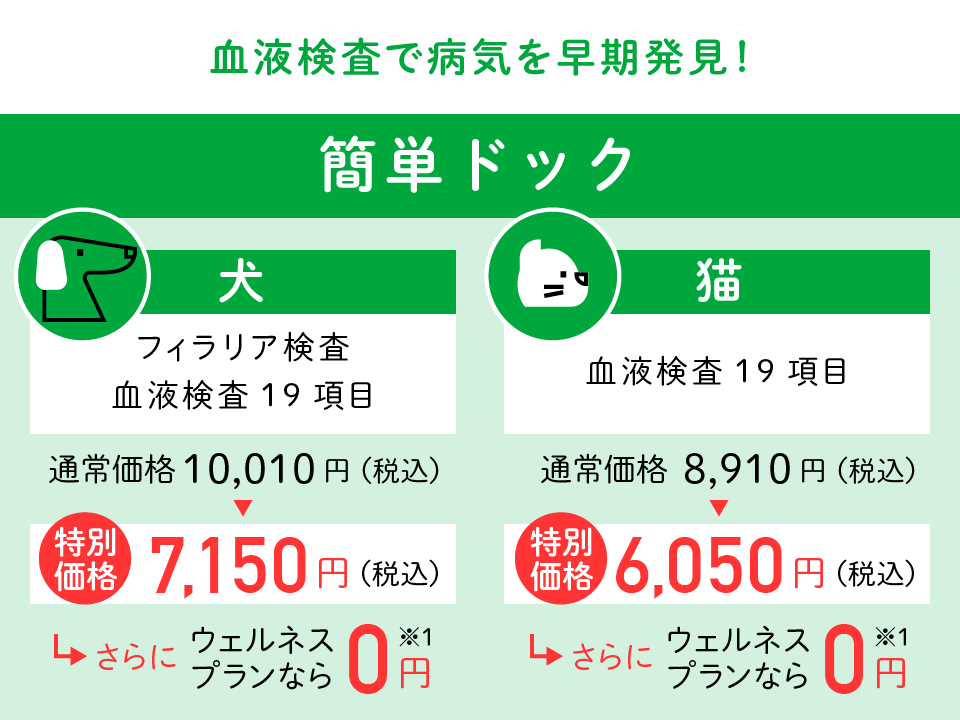 簡単ドック　血液検査で病気を早期発見